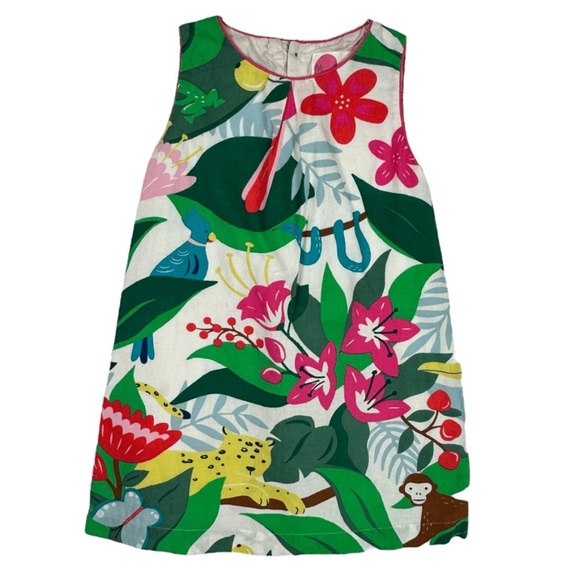 Mini Boden Colorful Jungle Sleevess Dress - Picture 1 of 3